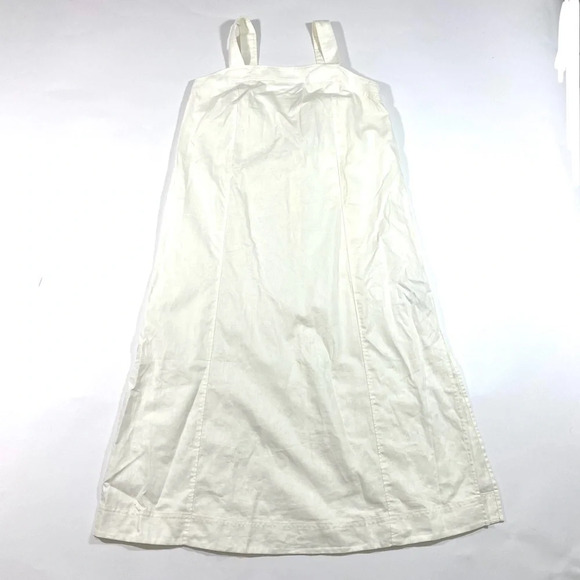 New Madewell Linen Cotton Princess Seamed Midi Dress Large - Picture 3 of 10